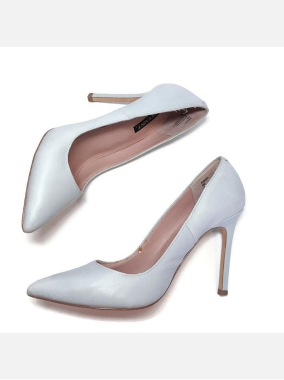 Shoemint Pastel Green Leather Stiletto Heels Pointed Toe Shoes Womens Size 6